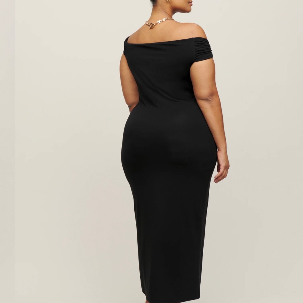 Reformation Black Off-Shoulder Maxi Dress - Picture 4 of 4